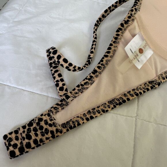 Leopard Print Women’s Swimsuit Bra Size 34B Shade & Shore Underwire Adju… - Picture 10 of 12